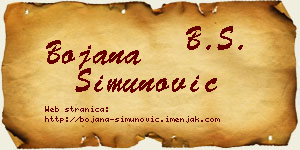 Bojana Simunović vizit kartica